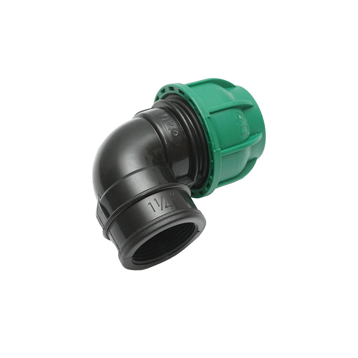 Gomito Compressione 40mm X 5/4" per sistemi di irrigazione Raccordo/Giunto Femina 40mm X 5/4" Raccordo Compressione Manicotto Raccordo Compressione Tubo irrigazione - immagine 2