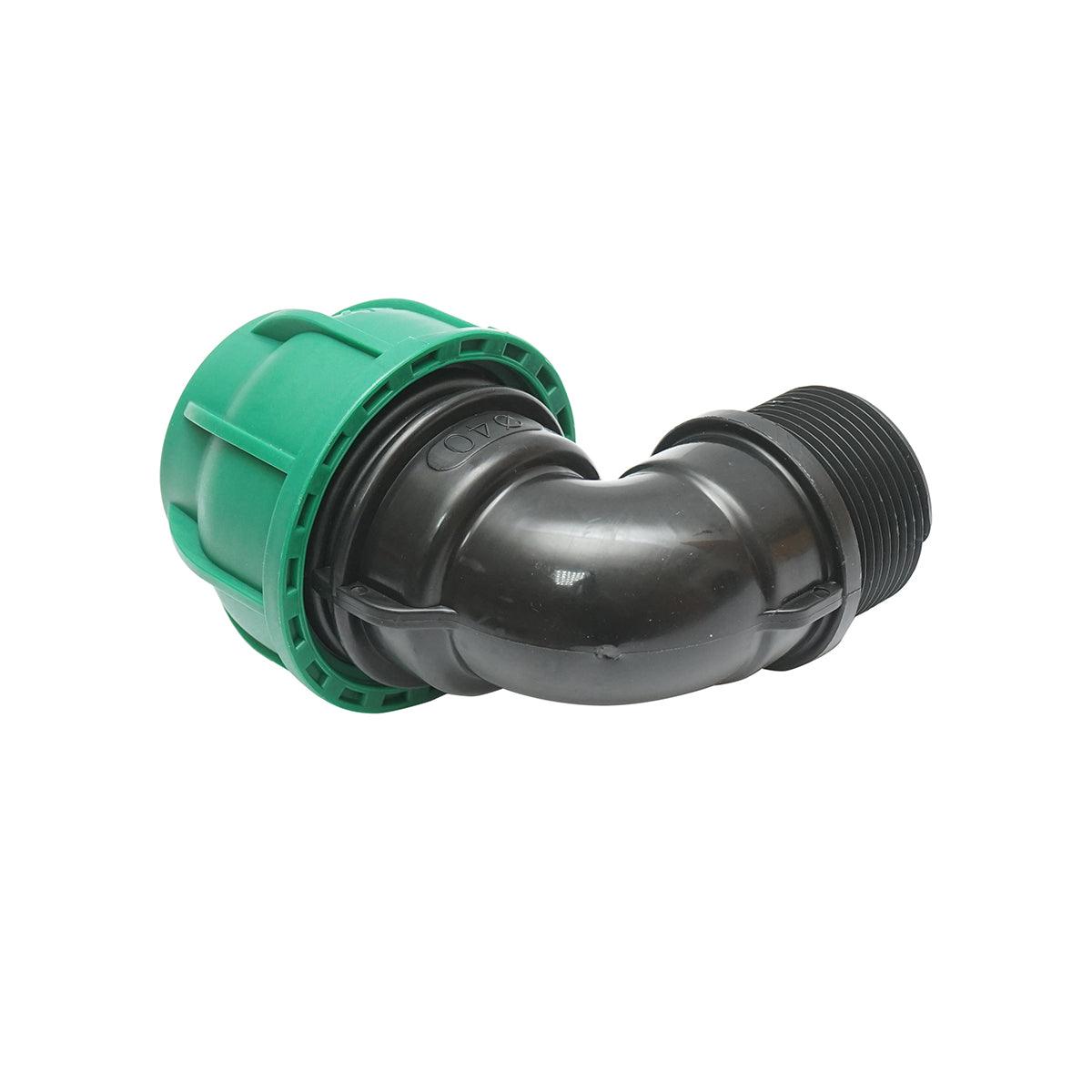 Gomito Compressione 40mm X 5/4" per sistemi di irrigazione Raccordo/Giunto Maschio 40mm X 5/4" Raccordo Compressione Manicotto Raccordo Compressione Tubo irrigazione - immagine 3