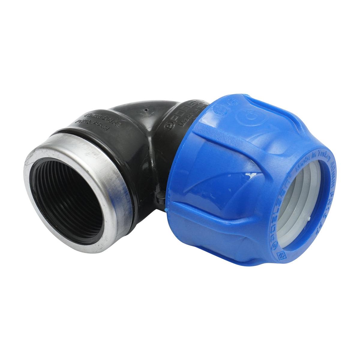 Gomito Compressione a gomito PN16-40mmx5/4" per sistemi di irrigazione RACCORDO/GIUNTO FEMMINA 40mmx5/4 Raccordo Compressione Manicotto Raccordo Compressione tubo irrigazione - immagine 2