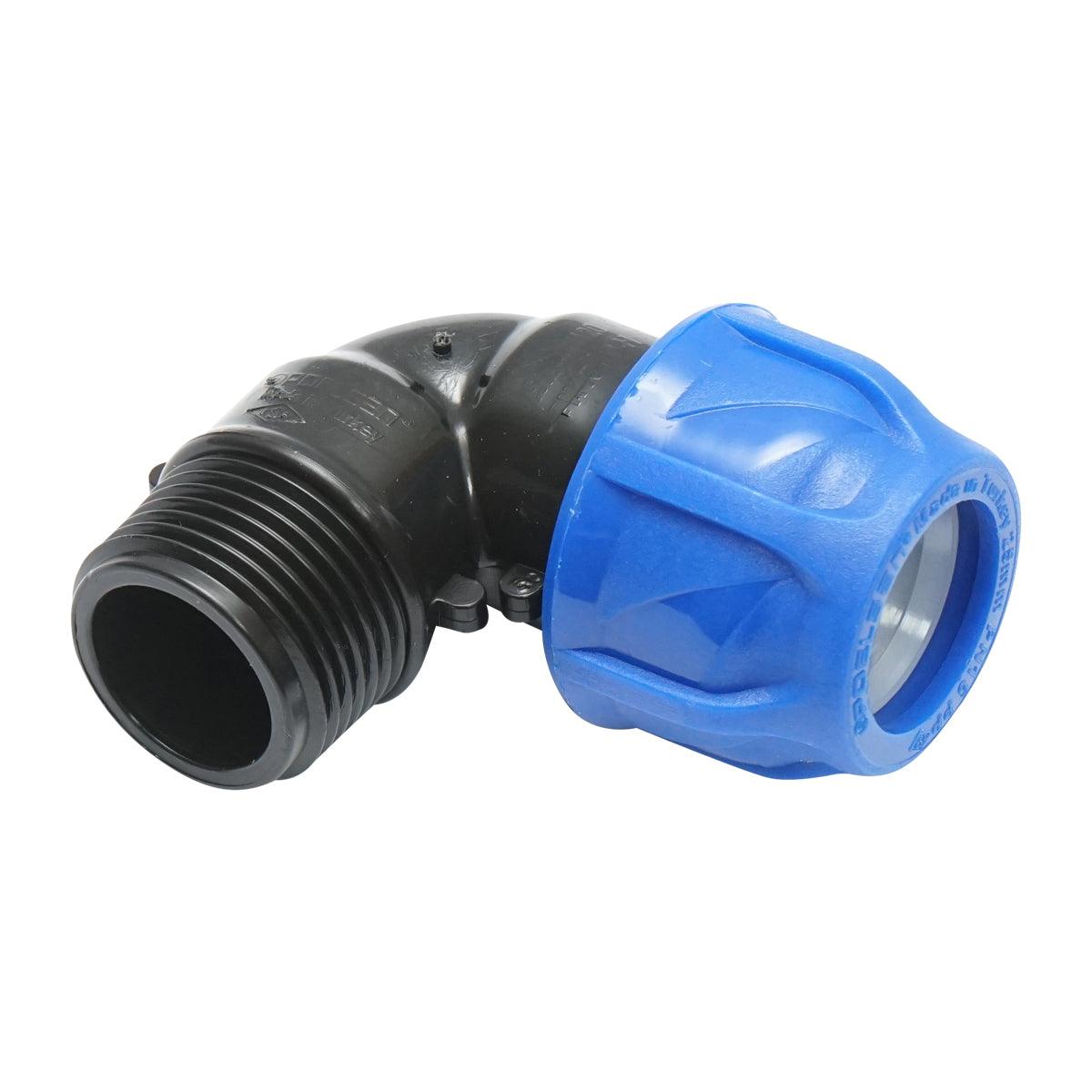 Gomito Compressione PN16-25mm x 1" per sistemi di irrigazione Raccordo/Giunto Maschio PN16-25mmx 1" Raccordo Compressione Manicotto Raccordo Compressione Tubo irrigazione - immagine 3