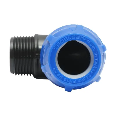 Gomito Compressione PN16-25mm x 1" per sistemi di irrigazione Raccordo/Giunto Maschio PN16-25mmx 1" Raccordo Compressione Manicotto Raccordo Compressione Tubo irrigazione - immagine 2
