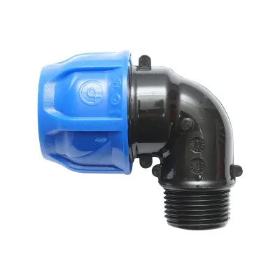 Gomito Compressione PN16-25mm X 3/4" per sistemi di irrigazione Raccordo/Giunto Maschio PN16-25mm X 3/4" Raccordo Compressione Manicotto Raccordo Compressione Tubo irrigazione - immagine 2
