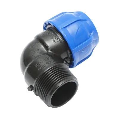 Gomito Compressione PN16-32mm X 1-1/4" per sistemi di irrigazione Raccordo/Giunto Maschio PN16-32mm X 1-1/4" Raccordo Compressione Manicotto Raccordo Compressione Tubo irrigazione - immagine 3