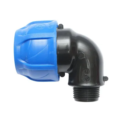 Gomito Compressione PN16-32mm X 3/4" per sistemi di irrigazione Raccordo/Giunto Maschio PN16-32mm X 3/4" Raccordo Compressione Manicotto Raccordo Compressione Tubo irrigazione - immagine 2