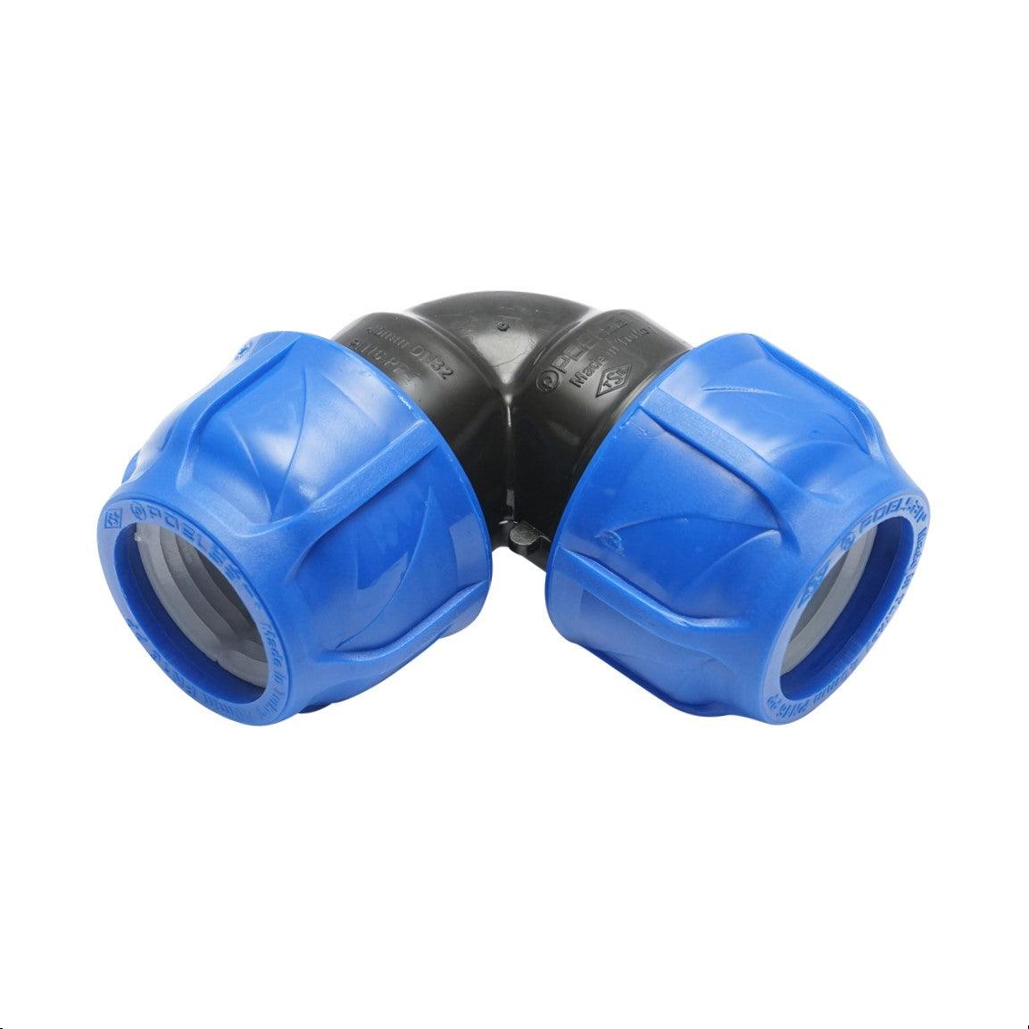 Gomito Compressione PN16-40mm x 40mm. per sistemi di irrigazione Raccordo Compressione Manicotto Raccordo Compressione tubo irrigazione