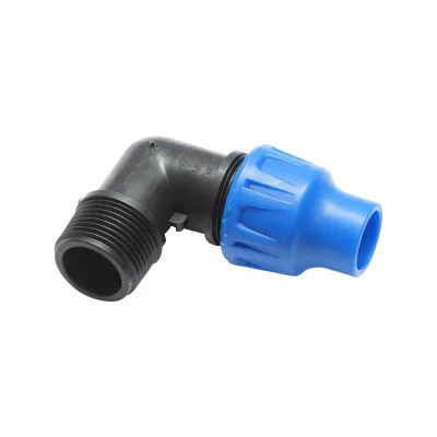 Gomito Compressione PN6-16mm X 3/4" per sistemi di irrigazione Raccordo/Giunto Maschio PN6-16mm X 3/4" Raccordo Compressione Manicotto Raccordo Compressione Tubo irrigazione - immagine 3