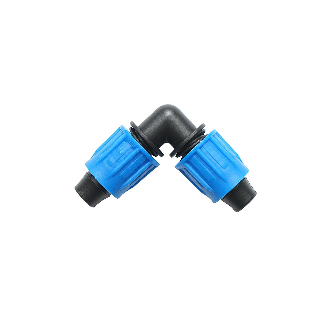 Gomito connettore per tubo di irrigazione 16x16mm per sistemi di irrigazione a goccia Adattatore a Gomito per Irrigazione a Goccia