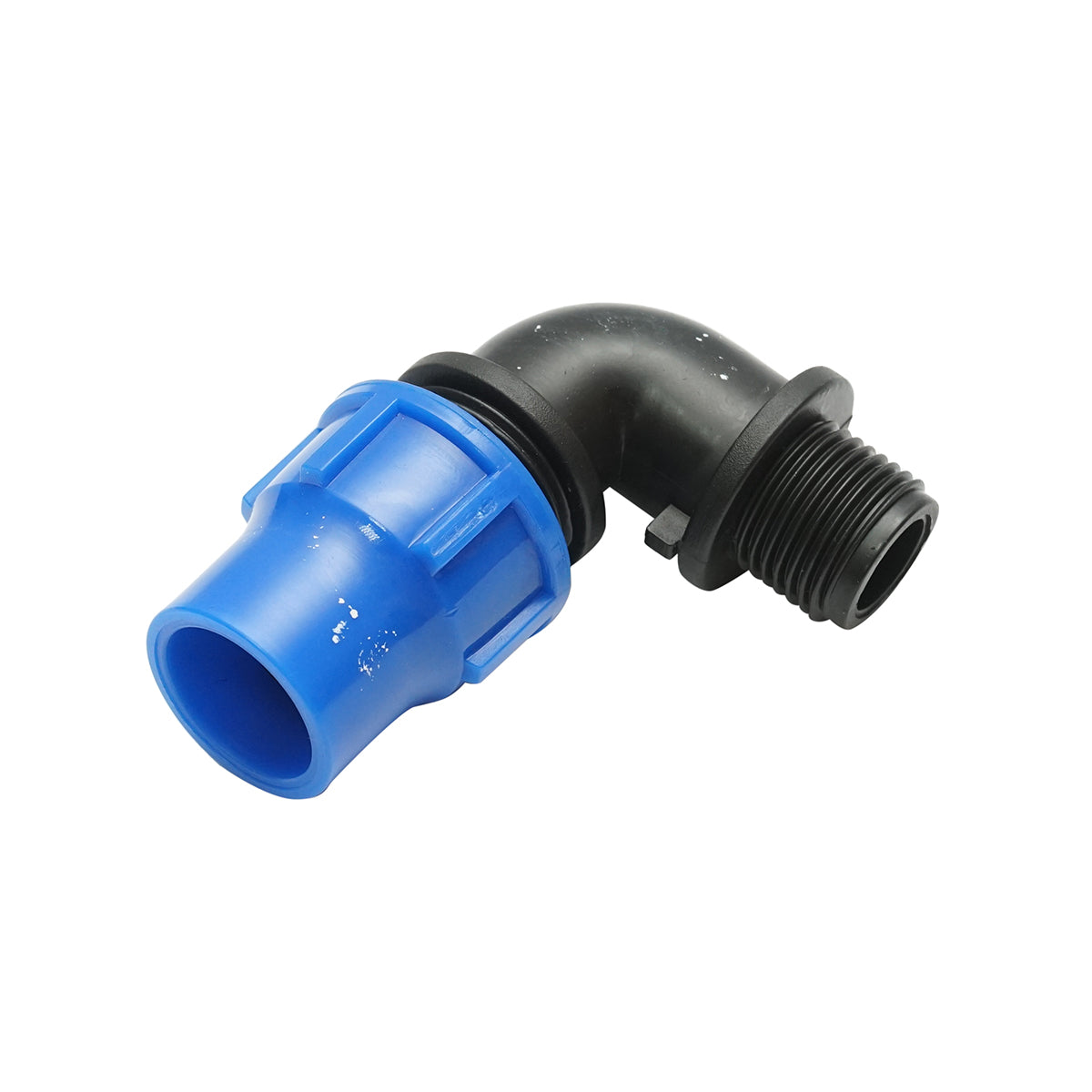 Gomito di compressione con filettatura esterna D20mmx1/2 per sistemi di irrigazione - immagine 2
