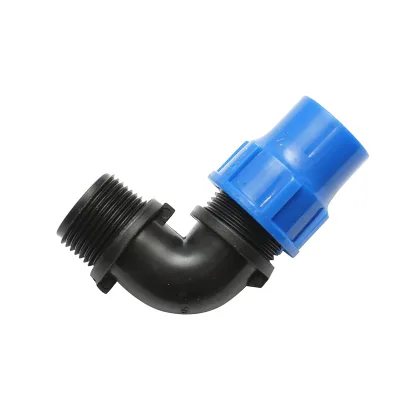 Gomito di compressione con filettatura esterna D20mmx3/4 per sistemi di irrigazione - immagine 2