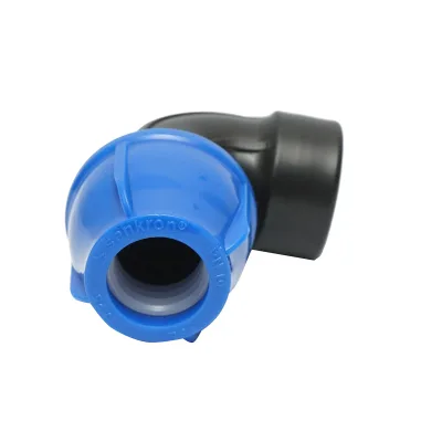 Gomito di compressione con filettatura interna femmina a 90 gradi D25mmx1, PN16 bar per sistemi di irrigazione - immagine 2