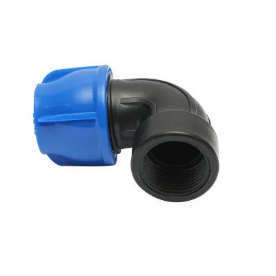 Gomito di compressione con filettatura interna femmina a 90 gradi D25mmx1, PN16 bar per sistemi di irrigazione - immagine 3