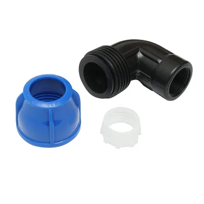 Gomito di compressione con filettatura interna femmina a 90 gradi D32mmx1, PN16 bar per sistemi di irrigazione - immagine 4