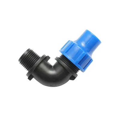 Gomito di raccordo a compressione con filettatura esterna D16mmx1/2 per sistemi di irrigazione. - immagine 2