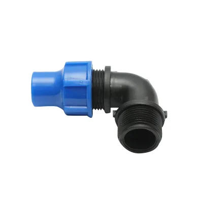 Gomito di raccordo a compressione con filettatura esterna D16mmx3/4 per sistemi di irrigazione - immagine 3