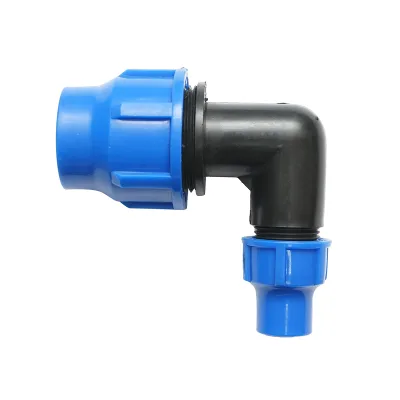 Gomito di raccordo a compressione ridotto D32x16mm per sistemi di irrigazione