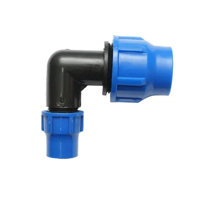 Gomito di raccordo a compressione ridotto D32x20mm per sistemi di irrigazione