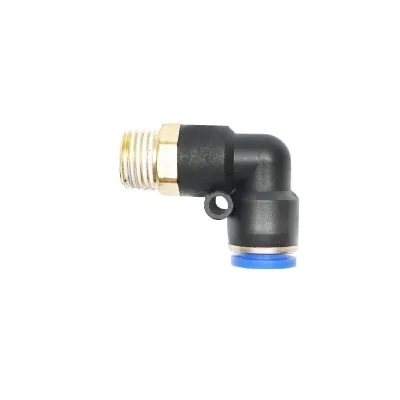 Gomito di riduzione rapida in plastica per tubo da 8 mm e filettatura metallica da 1/4