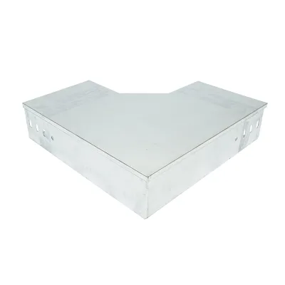 Gomito orizzontale a 90 gradi in acciaio zincato per grondaia 100x200mm - immagine 2