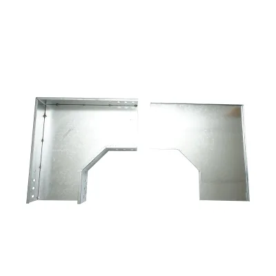 Gomito orizzontale a 90 gradi in acciaio zincato per grondaia 100x200mm - immagine 3