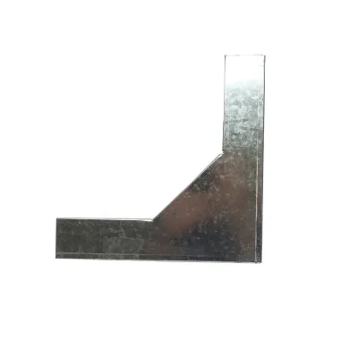 Gomito orizzontale a 90 gradi in acciaio zincato per grondaia 25x50mm - immagine 4