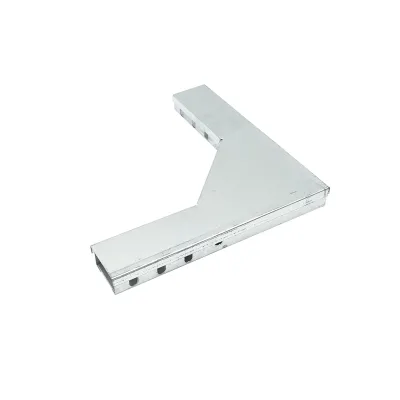 Gomito orizzontale a 90 gradi in acciaio zincato per grondaia 25x50mm - immagine 2
