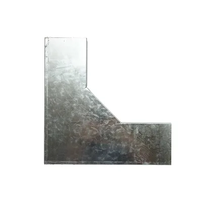 Gomito orizzontale a 90 gradi in acciaio zincato per grondaia 50x100mm - immagine 4
