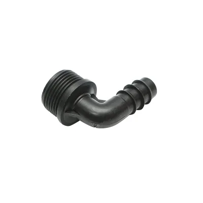 Gomito per tubo di gocciolamento con filettatura esterna D16mm x 3/4 per sistemi di irrigazione. - immagine 2