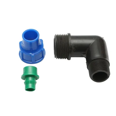 Gomito per tubo di gocciolamento con filettatura esterna D16mmx1 pollice, per sistemi di irrigazione - immagine 4