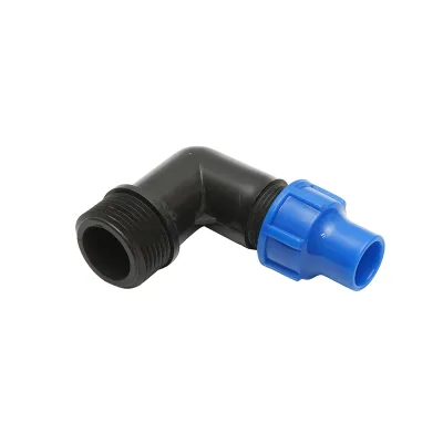 Gomito per tubo di gocciolamento con filettatura esterna D16mmx1 pollice, per sistemi di irrigazione - immagine 2