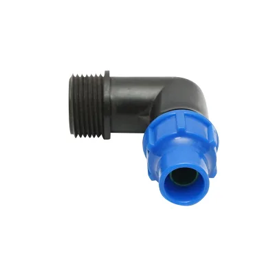 Gomito per tubo di gocciolamento con filettatura esterna D16mmx1 pollice, per sistemi di irrigazione - immagine 3