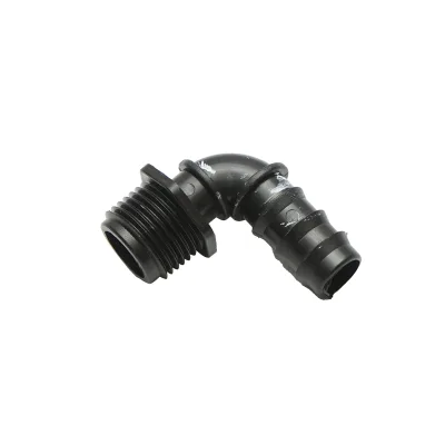 Gomito per tubo di gocciolamento con filettatura esterna D16mmx1/2 per sistemi di irrigazione - immagine 2