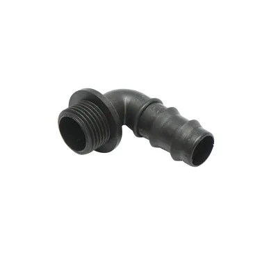 Gomito per tubo di gocciolamento con filettatura esterna D20mmx1/2 per sistemi di irrigazione - immagine 2