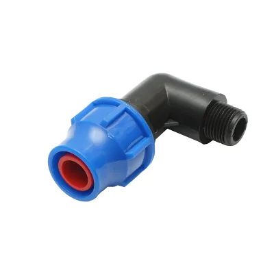Gomito per tubo di gocciolamento con filettatura esterna D25mmx1/2 pollice, per sistemi di irrigazione - immagine 2