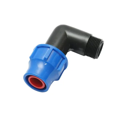 Gomito per tubo di gocciolamento con filettatura esterna D25mmx3/4 pollice, per sistemi di irrigazione - immagine 2