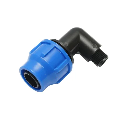 Gomito per tubo di gocciolamento con filettatura esterna D32mmx1/2 pollice, per sistemi di irrigazione. - immagine 2