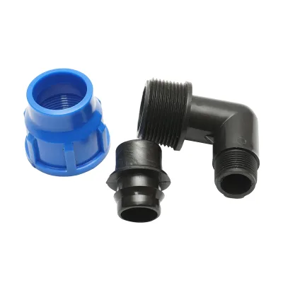 Gomito per tubo di gocciolamento con filettatura esterna D32mmx3/4 pollice, per sistemi di irrigazione - immagine 3