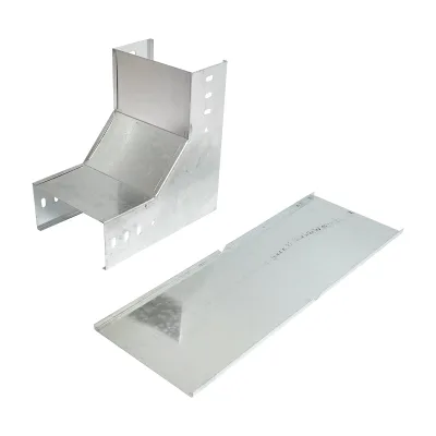 Gomito verticale a 90 gradi in acciaio zincato per grondaia 100x200mm