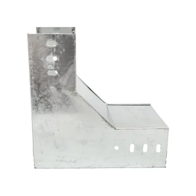 Gomito verticale a 90 gradi in acciaio zincato per grondaia 100x200mm - immagine 2