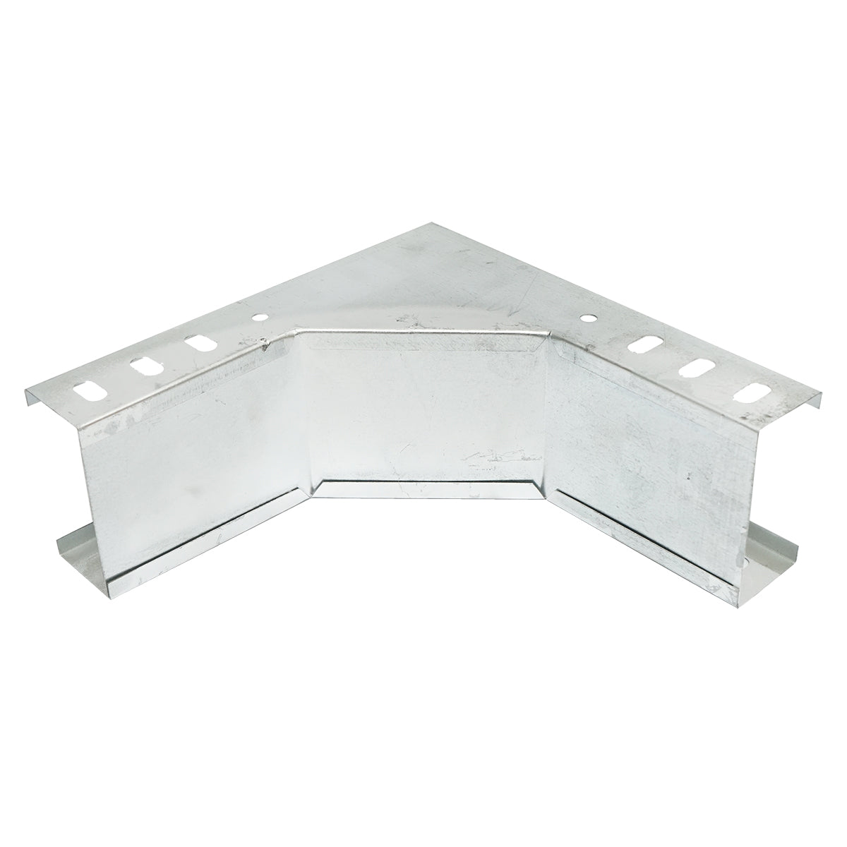 Gomito verticale a 90 gradi in acciaio zincato per grondaia 100x50mm - immagine 3