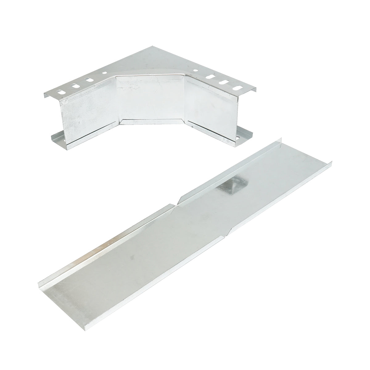 Gomito verticale a 90 gradi in acciaio zincato per grondaia 100x50mm - immagine 2