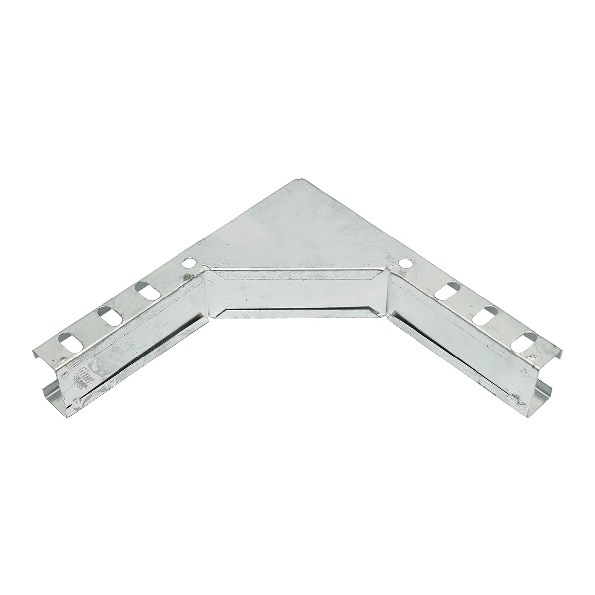 Gomito verticale a 90 gradi in acciaio zincato per grondaia 25x50mm - immagine 2