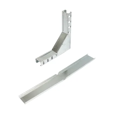 Gomito verticale a 90 gradi in acciaio zincato per grondaia 25x50mm