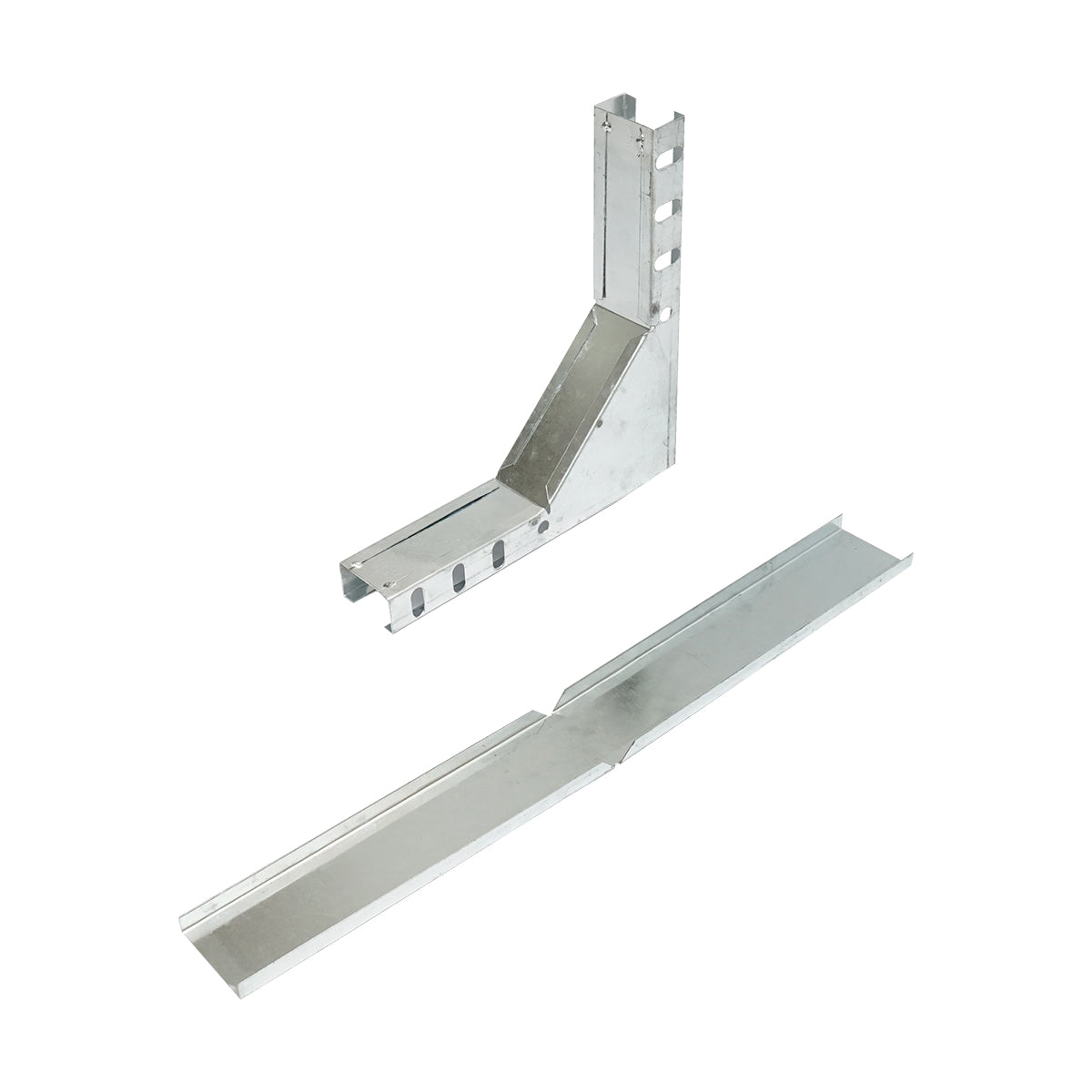 Gomito verticale a 90 gradi in acciaio zincato per grondaia 25x50mm