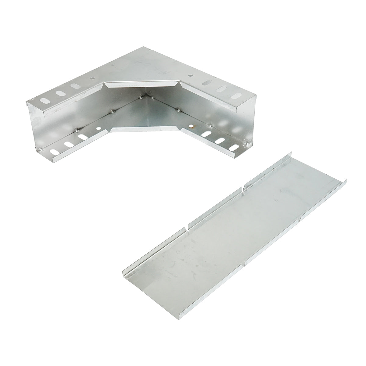 Gomito verticale a 90 gradi per grondaia in acciaio zincato 100x50mm - immagine 3