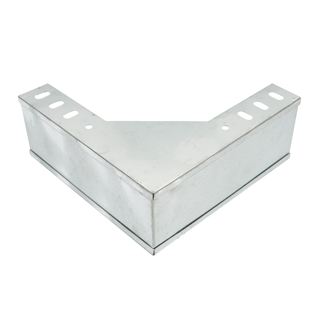 Gomito verticale a 90 gradi per grondaia in acciaio zincato 100x50mm - immagine 4