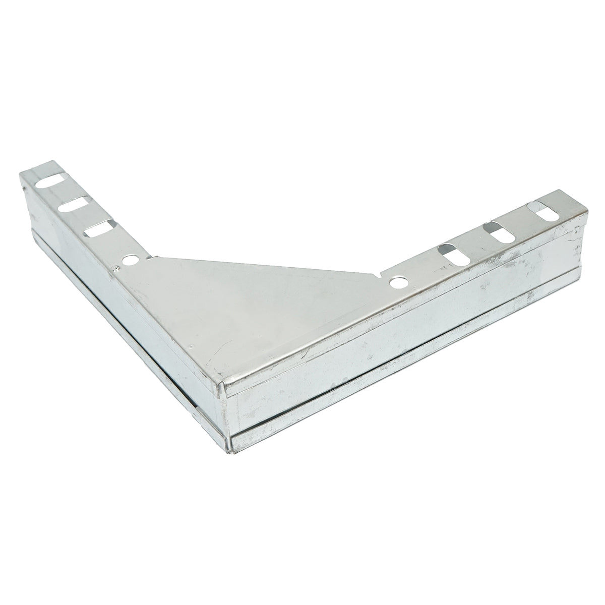 Gomito verticale a 90 gradi per grondaia in acciaio zincato 25x50mm - immagine 2