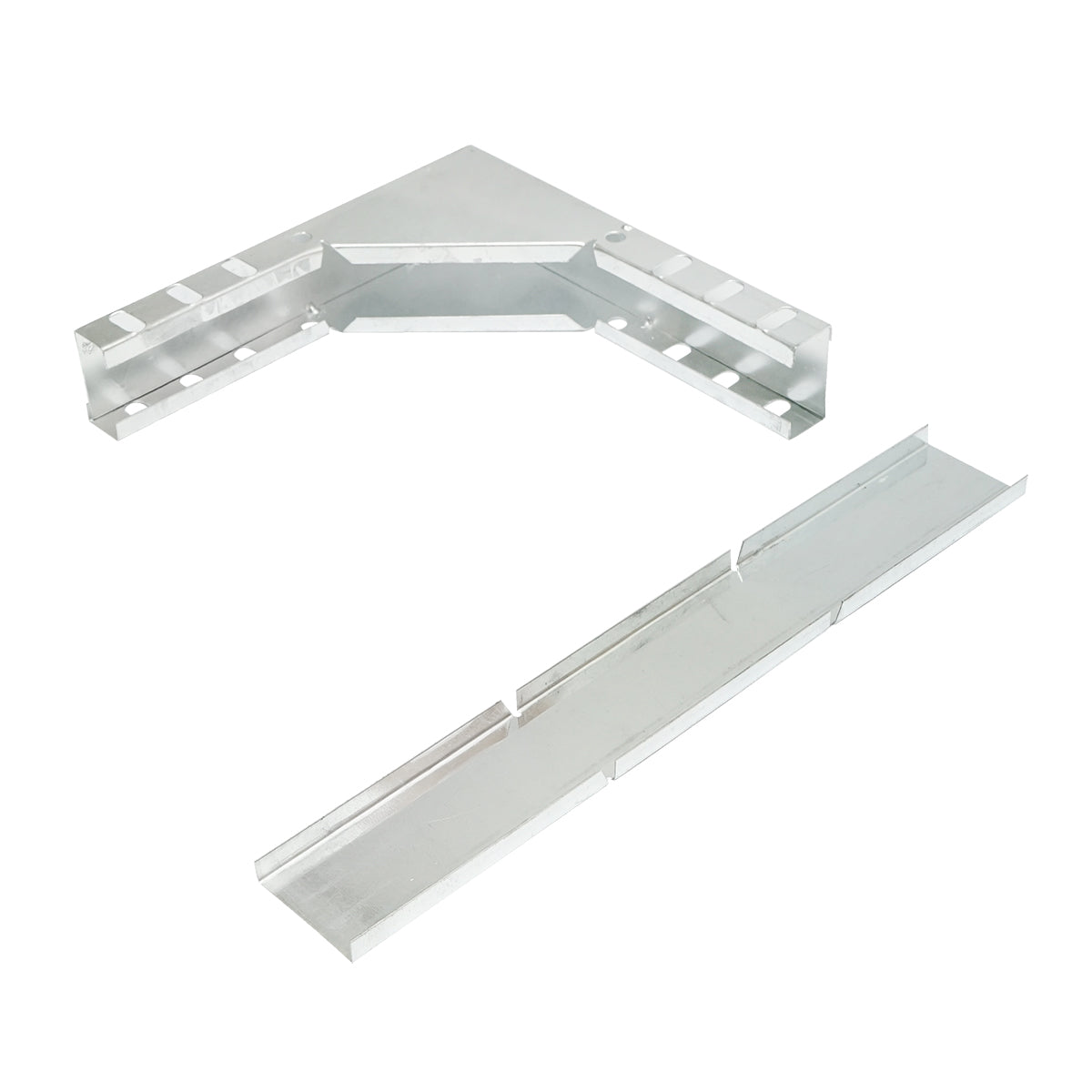 Gomito verticale a 90 gradi per grondaia in acciaio zincato 25x50mm - immagine 3