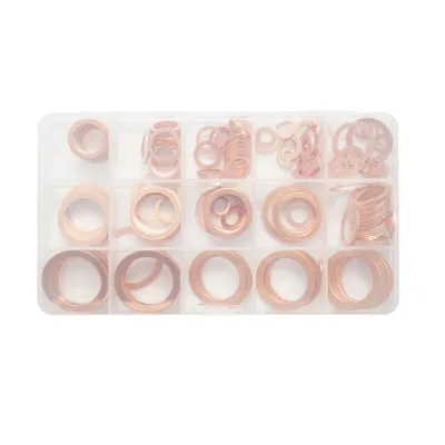 Grande set con rondelle di rame fi6 - fi24 180 pezzi - immagine 3