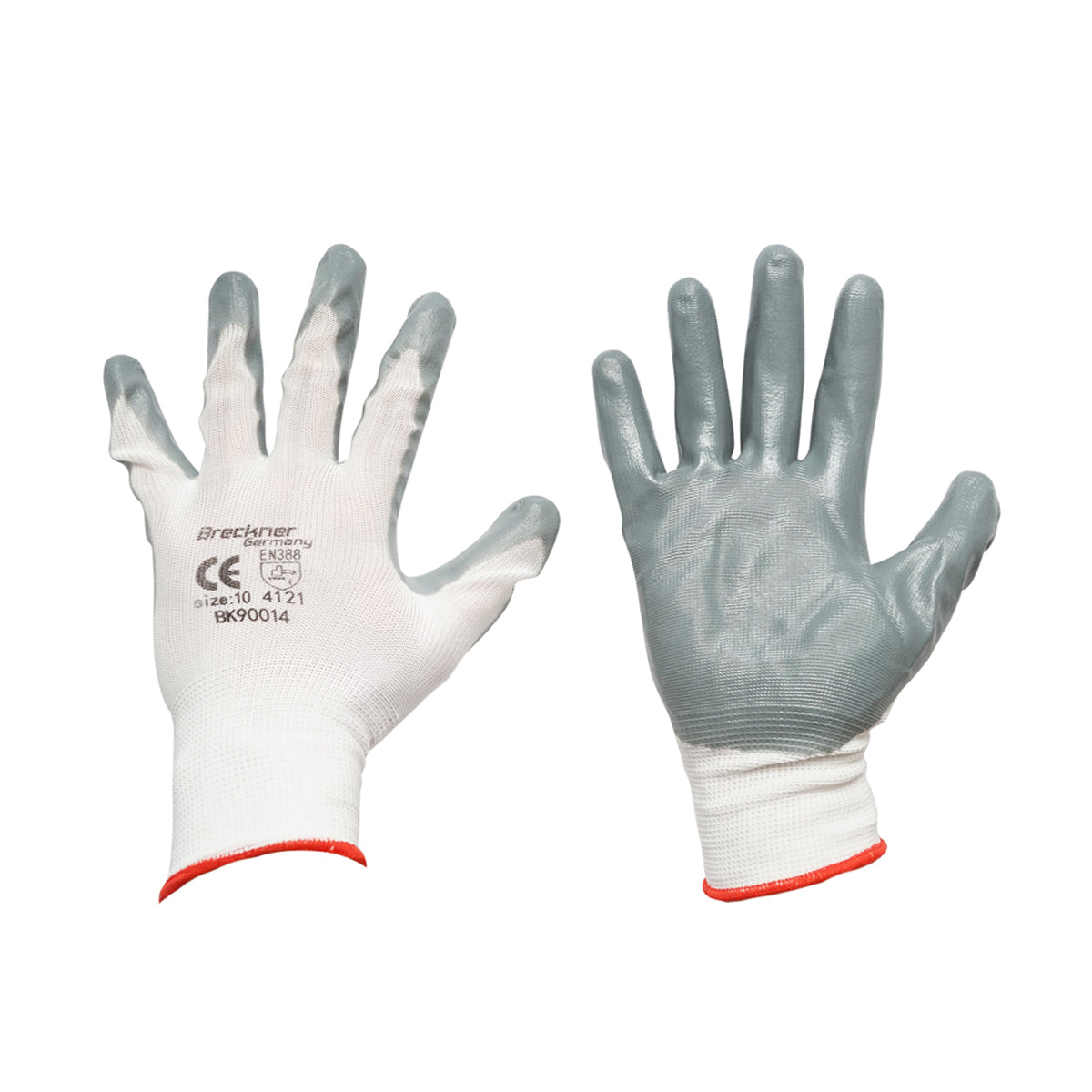 Guanti da lavoro bianco-grigio taglia 10 Breckner Germany