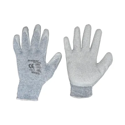 Guanti da lavoro grigi in cotone-gomma taglia 9 Breckner Germany